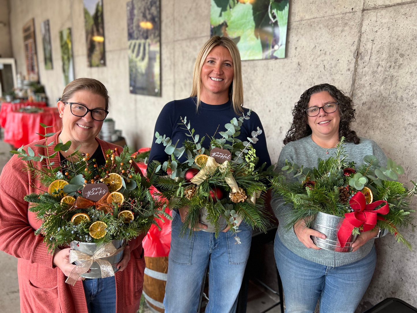 11/15 Holiday Centerpiece Workshop at Paradocx Vineyard at 2 pm