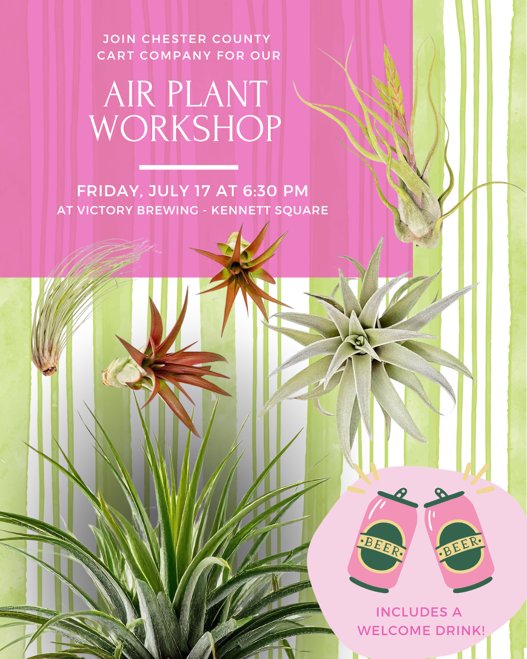 7/17 Air Plant Workshop at Victory Brewing - Kennett Square, PA at 6:30 pm
