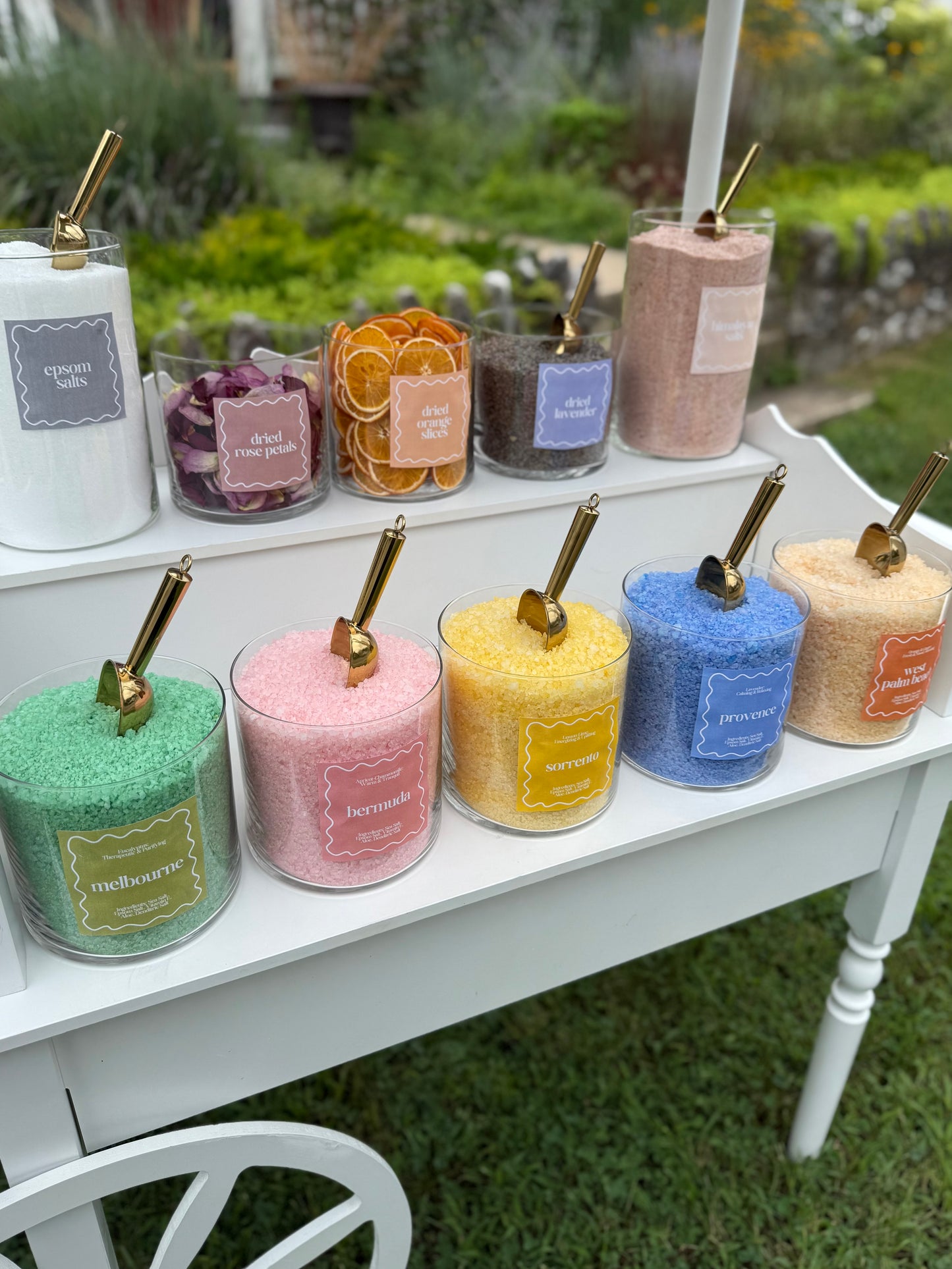 Classic Bath Salts Bar - Includes Candy Cart Rental & 30 Bottles