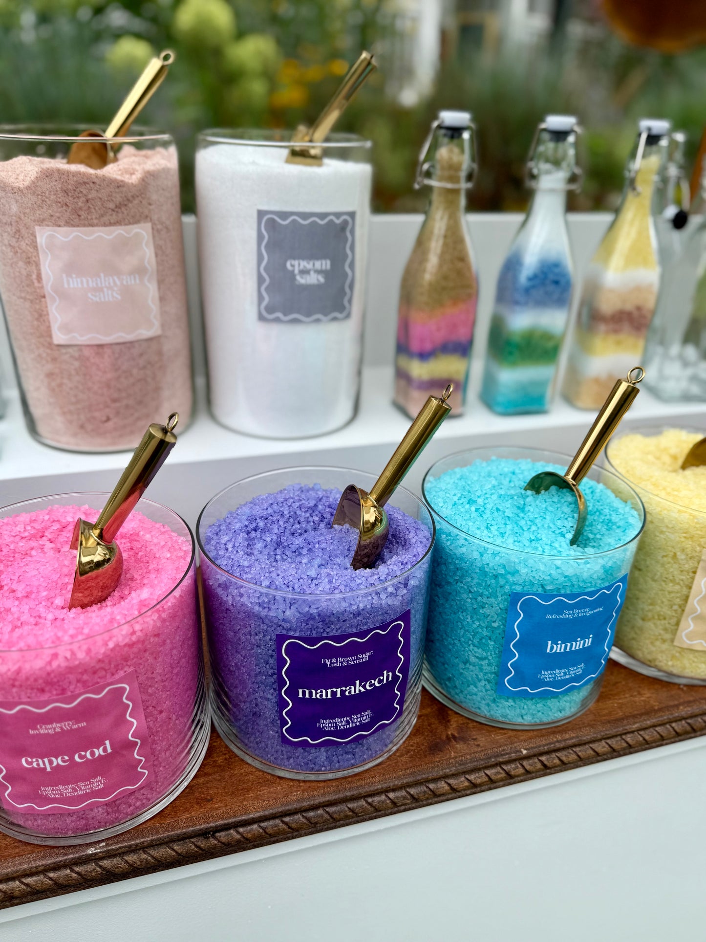 Luxe Bath Salts Bar - Includes Umbrella Cart Rental & 50 Bottles