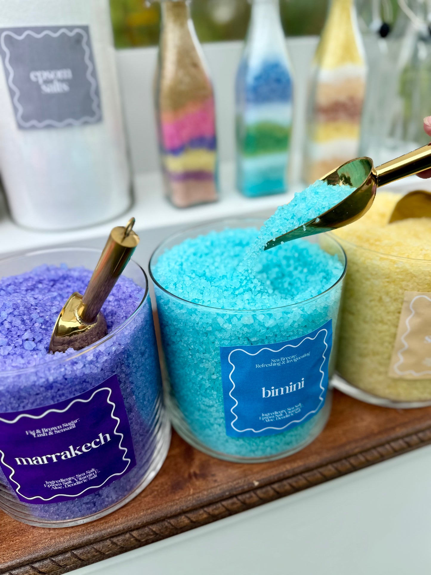 Luxe Bath Salts Bar - Includes Umbrella Cart Rental & 50 Bottles