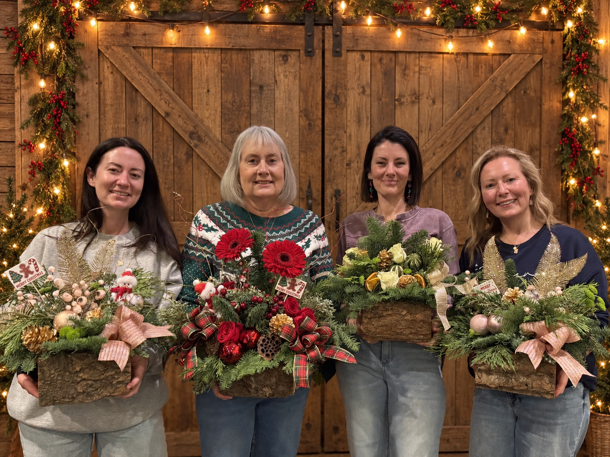12/13 Mistletoe & Mimosas - Christmas Centerpiece Workshop at Terrain in Devon at 11 am