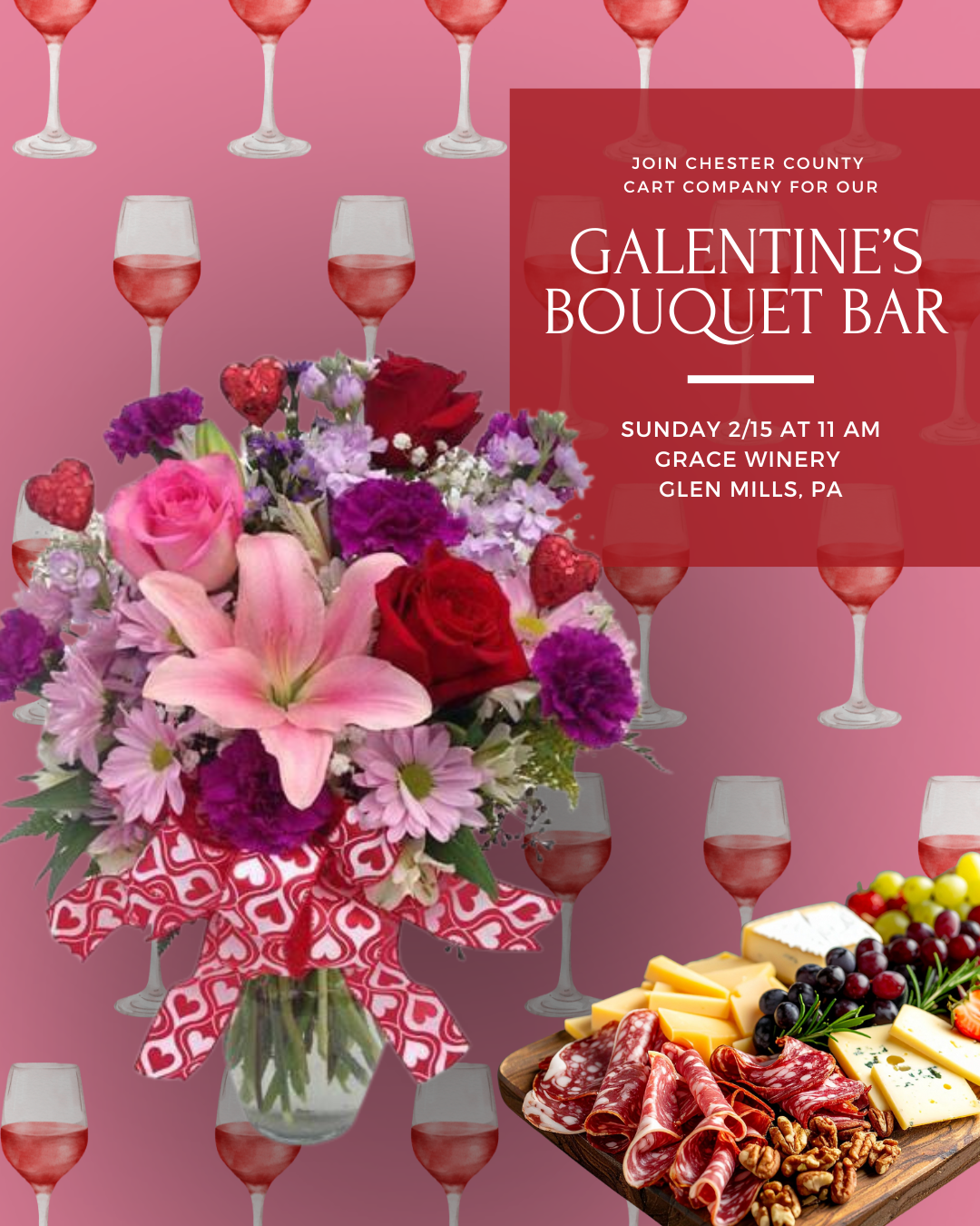 2/15 Galentine’s Bouquet Bar at Grace Winery - Glen Mills, PA at 11 am