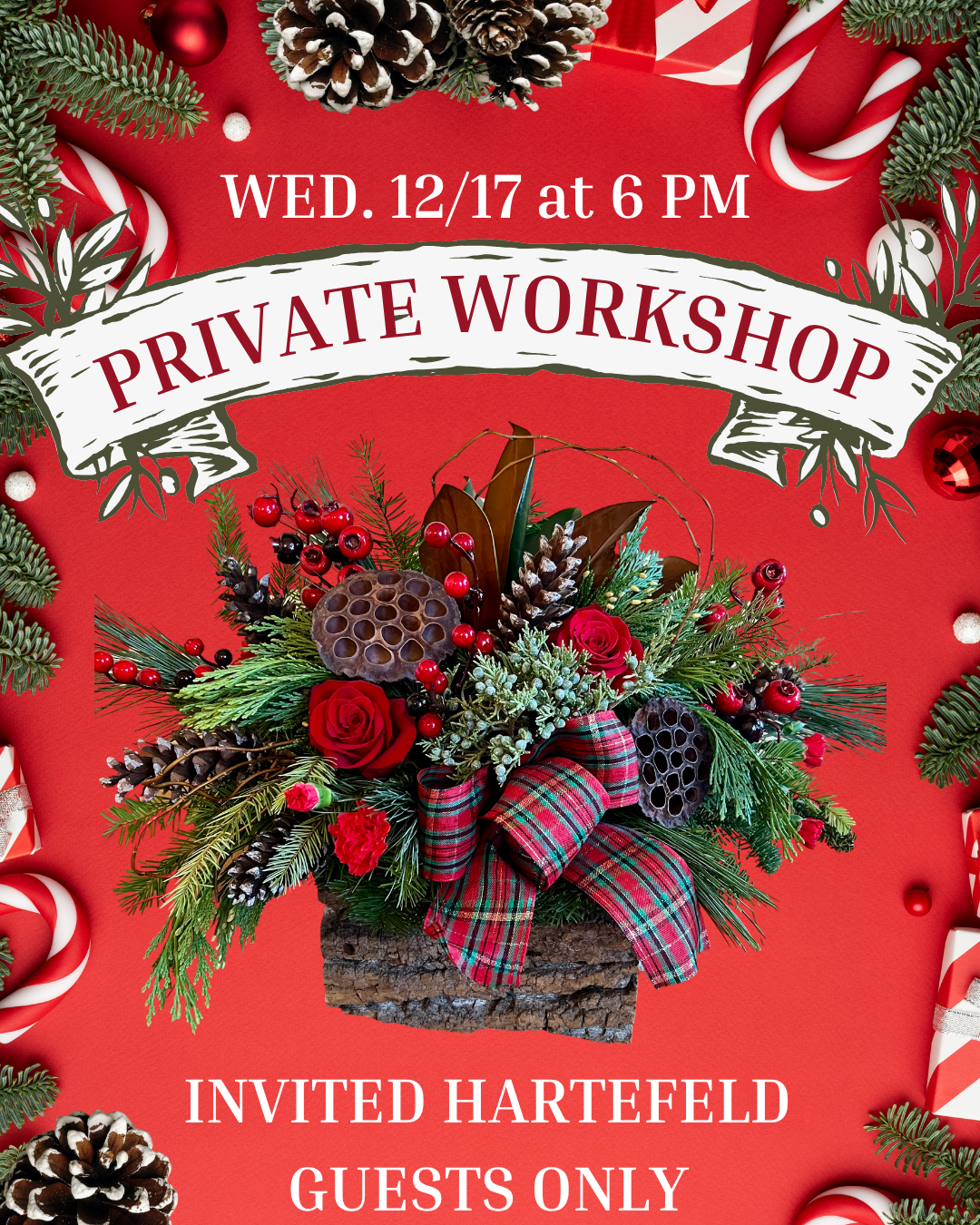 12/17 PRIVATE WORKSHOP - THIS LINK IS FOR HARTEFELD GUESTS TO RESERVE ONLY
