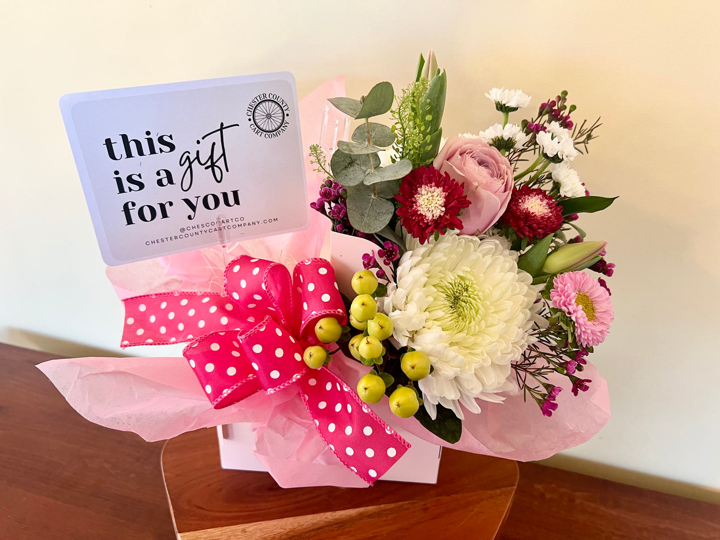 Workshop Ticket Delivery with Bouquet