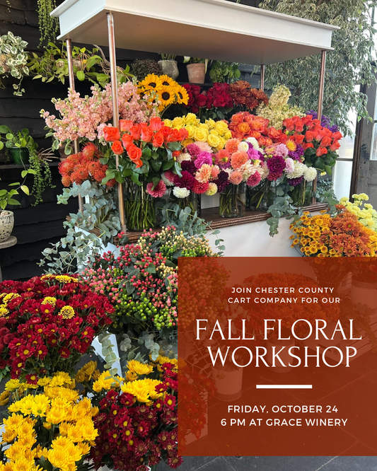 10/24 Fall Floral Workshop at Grace Winery in Glen Mills, PA at 6 pm