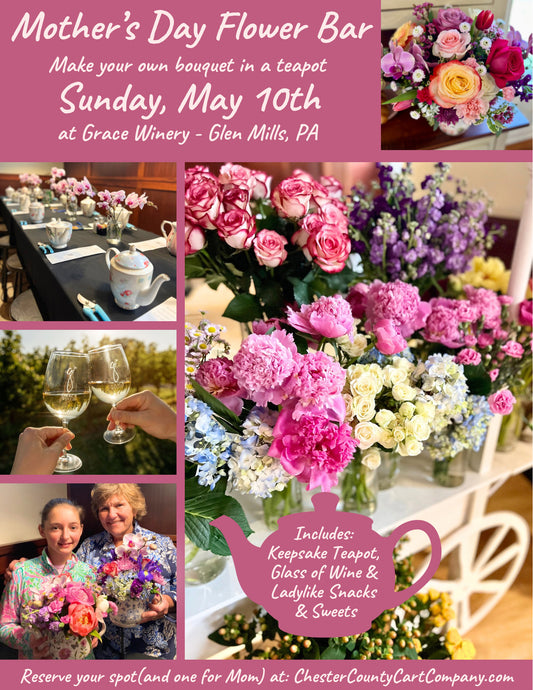 5/10 Mother's Day Flower Bar at Grace Winery in Glen Mills, PA 2:30 pm