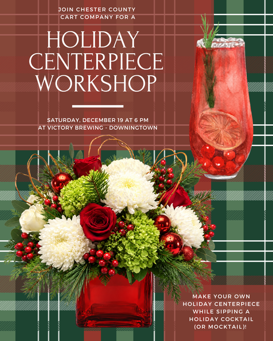 12/19 Holiday Bouquet Bar at Victory Brewing in Downingtown at 6 pm