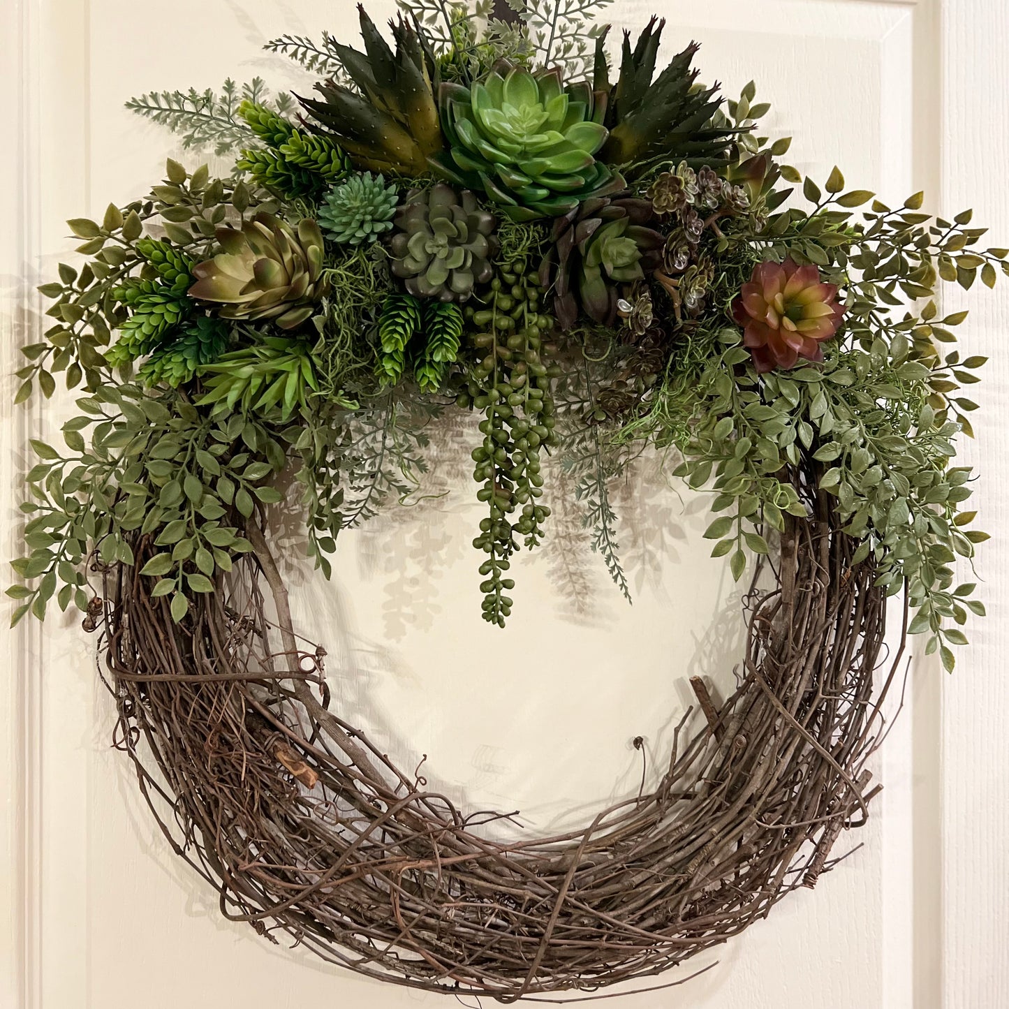 Artificial Succulent Wreath (Free Local Delivery)