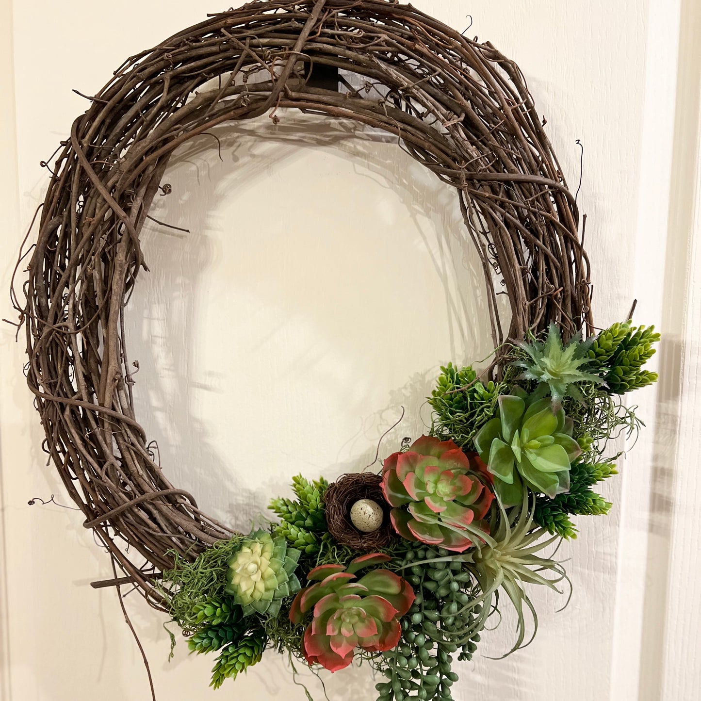 Faux Succulent Wreath (Free Local Delivery)