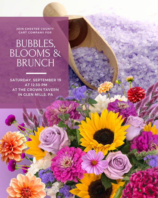 9/19 Bubbles, Blooms & Brunch - Floral Workshop & Bath Salts Bar at The Crown Tavern in Glen Mills, PA at 12:30 pm