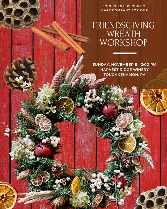 11/8 Holiday Wreath Workshop at Harvest Ridge Winery - Toughkenamon, PA at 2 pm