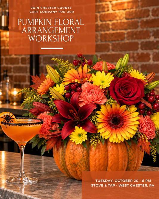 10/20 Pumpkin BOO-quet Workshop at Stove & Tap in West Chester, PA at 6 pm