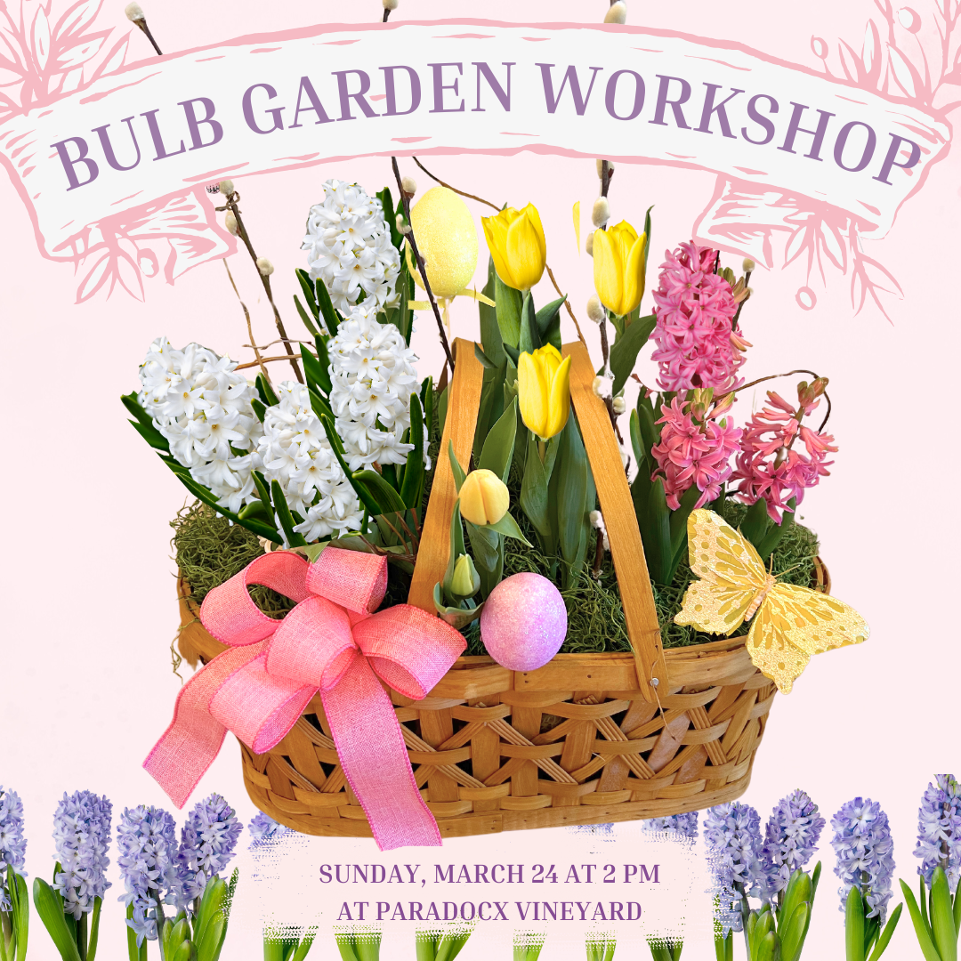 3/24 Spring Bulb Garden Centerpiece Workshop at Paradocx Vineyard 2 PM