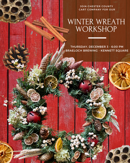 12/3 Winter Wreath Workshop at Braeloch Brewing in Kennett Square, PA at 6 pm