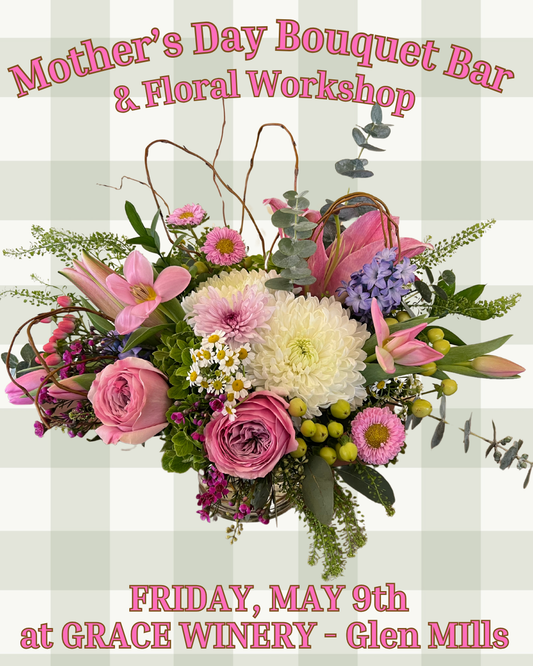 5/9 Mother's Day Flower Bar at Grace Winery in Glen Mills, PA at 6 pm
