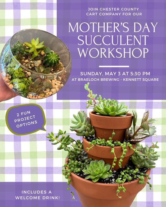 5/3 Mother's Day Succulent Workshop at Braeloch Brewing - Kennett Square, PA at 5:30 pm