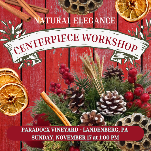 11/17 Holiday Centerpiece Workshop at Paradocx Vineyard - Landenberg, PA at 1 pm