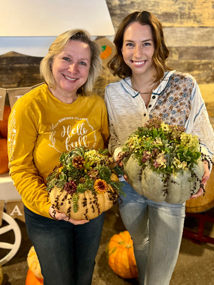 9/18 Succulent Pumpkin Workshop at Paradocx Vineyard in Landenberg, PA at 6 pm